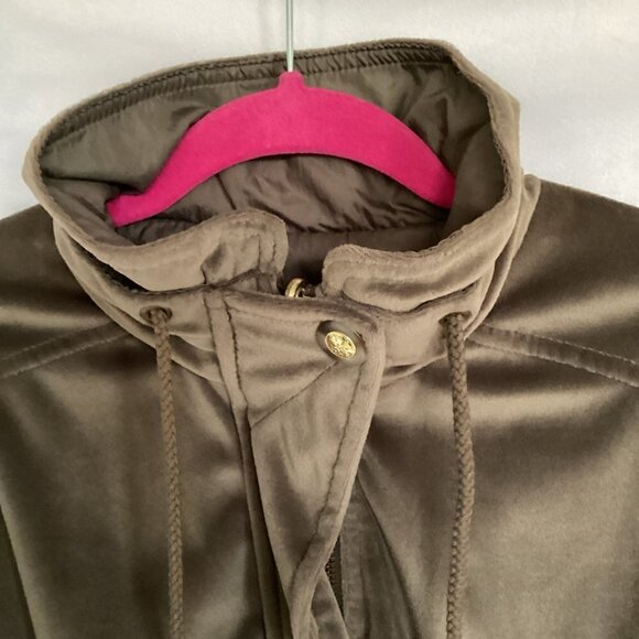 Current Seen Velour Jacket Women's Size Medium Fully Lined Hidden Front Zipper - Picture 9 of 10